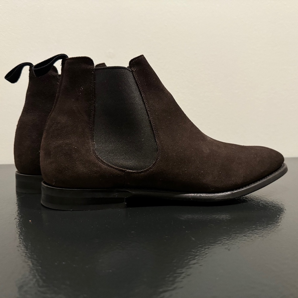 Church's Amberley ^ R Suede Chelsea Boot Dark Brown